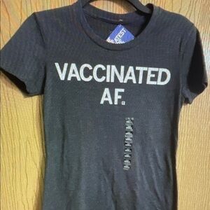 Vaccinated Graphic Kids T-Shirt - Black